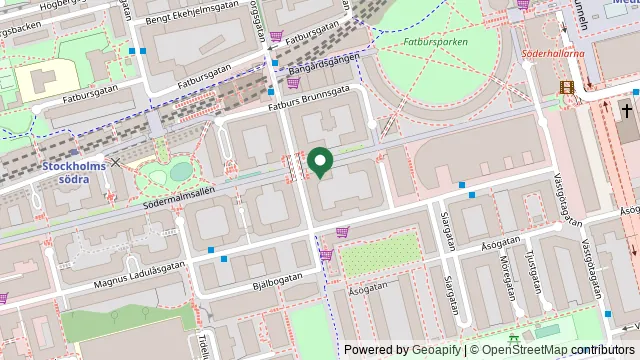 Karta som visar var Pluto Vets Södermalm ligger: Swedenborgsgatan 39, 11827 Stockholm