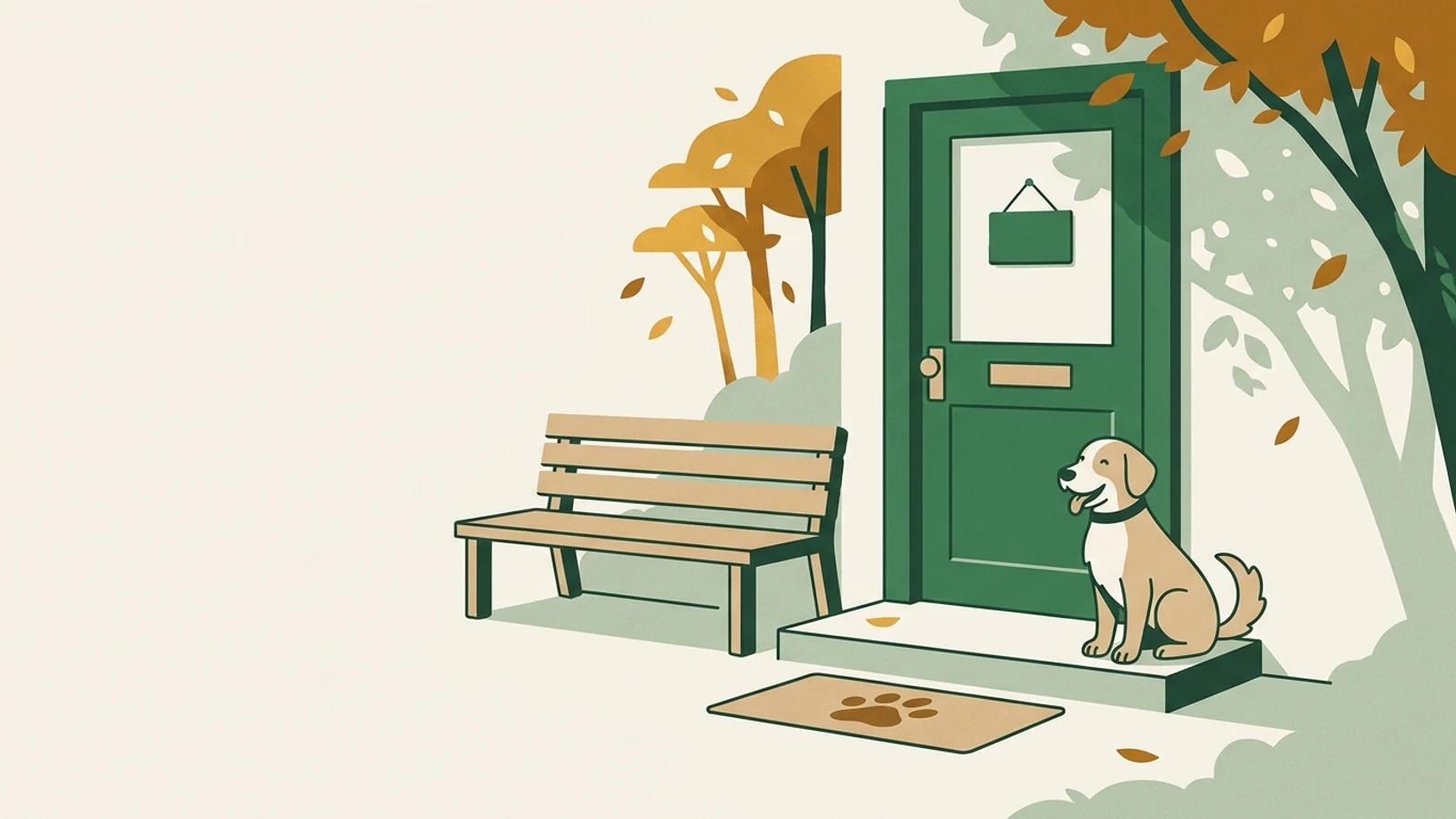 Illustration av en mobil veterinär som gör hembesök
